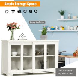 Sideboard Buffet Cupboard Storage Cabinet with Sliding Door