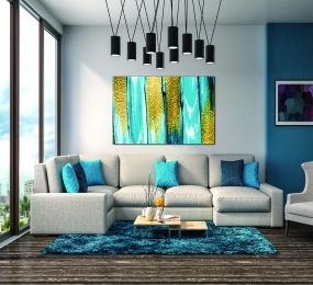 Oppidan Home &quot;Abstract Waterfall&quot; (32&quot;H x 48&quot;W)