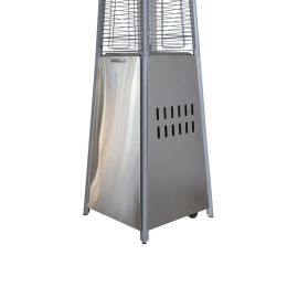 Living Source International Commercial Grade Pyramid Patio Heater (Stainless Steel)