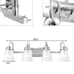 Bath Light 4-Light LED Brushed Nickel Vanity