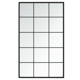 Wall Mirror Black 39.4"x23.6" Metal