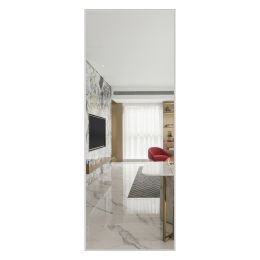 Modern Full Length Mirror, 65" x 22"x 1.2" (Material: Aluminum alloy, Color: Sand Gray)