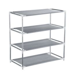 3/4/5/6/7-Tier Shoe Tower Shelf Organizer Shoe Rack Storage 21 Pairs Shoes Shelves Metal Holder (size: 4-Tier)