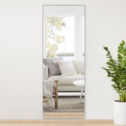 Modern and Contemporary Thin Frame Wall Mirror (Color: Silver,63"*18)