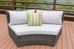 Direct Wicker Outdoor And Garden Patio Sofa Set 6PCS Reconfigurable Stylish And Modern Style With Seat Cushion and Coffee Table